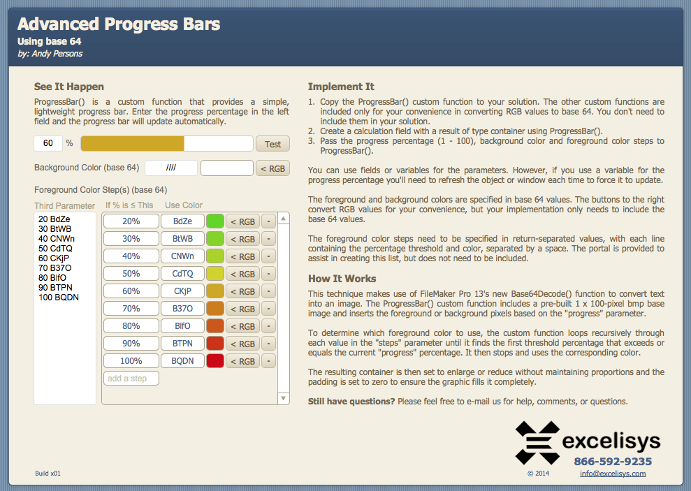 FileMaker Pro Progress Bar