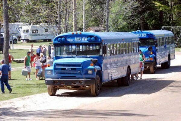 Camp Bus at Riverview Campground