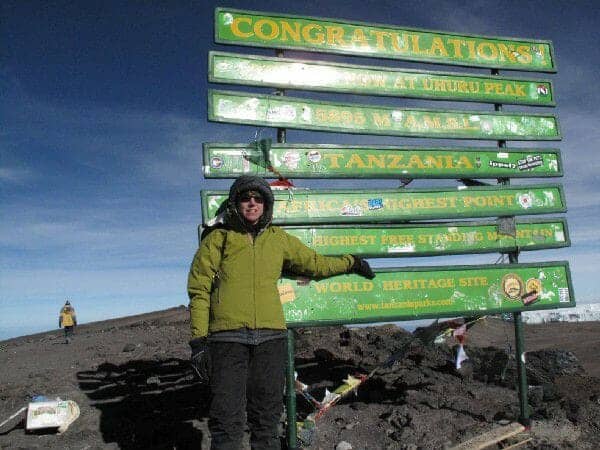 Jackie on Mount Kilimanjaro