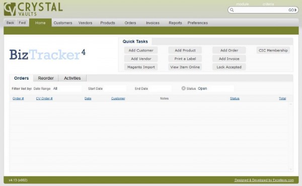 Inventory and Sales Software Integration for Crystal Vaults