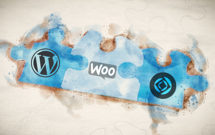 Image of puzzle pieces linked to show FileMaker, WooCommerce and WordPress integration